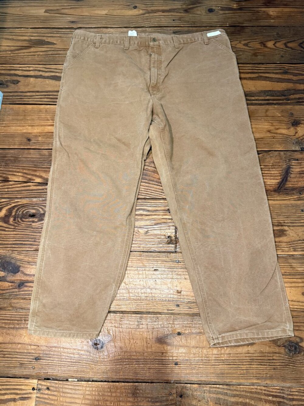 Carhartt Carpenter Pants B11 Brown Tan Vintage Mens Size 46x32 RARE